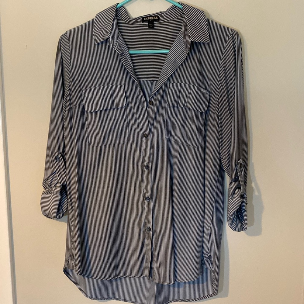 Express Stripped button down shirt SP